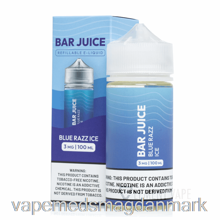 Vape Væske Blå Razz Ice - Bar Juice - 100ml 3mg